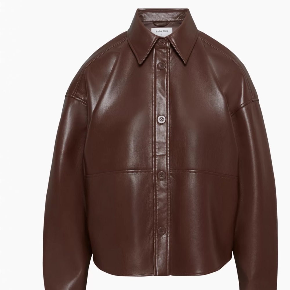 Aritzia Vegan Leather shacket